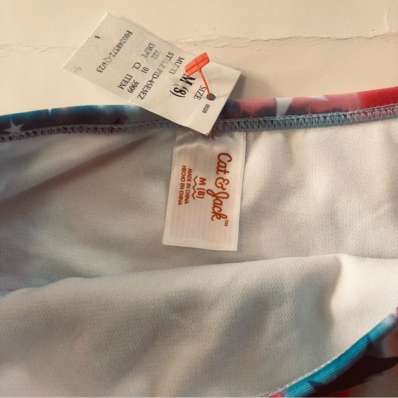 Bundle 3 Pc Art Class & Cat & Jack Strappy Bralette Tie Dyed Patriotic Bikinis - Picture 10 of 12